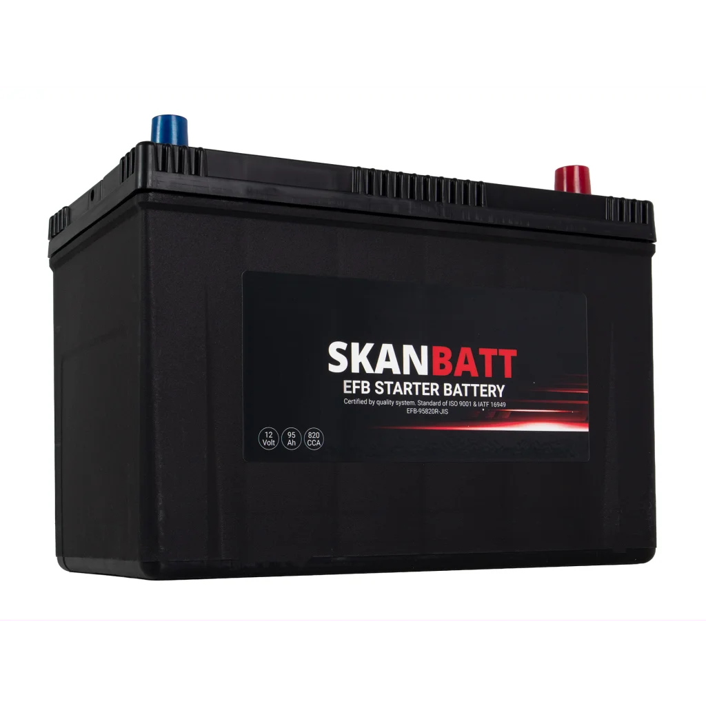 SKANBATT EFB Startbatteri 12V 95AH 820CCA (304x172x225mm) +R