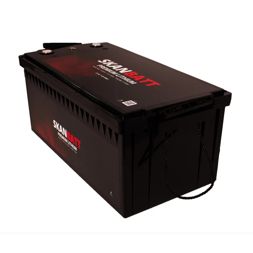 SKANBATT Premium Lithium - 48V 100Ah 100A BMS - 522x268x218mm - Bluetooth - 8 Års garanti