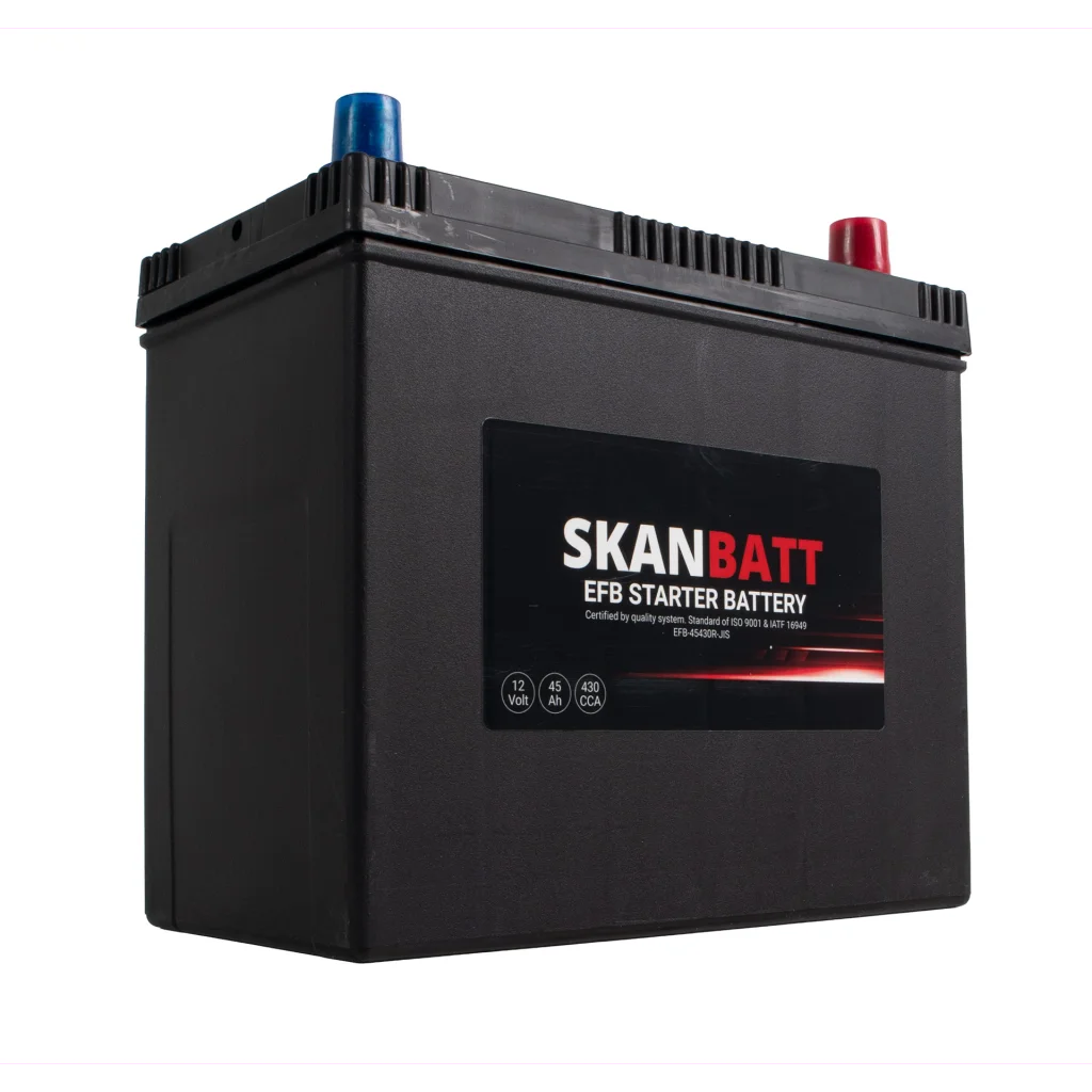SKANBATT EFB Startbatteri 12V 45AH 430CCA (238x129x223mm) +R