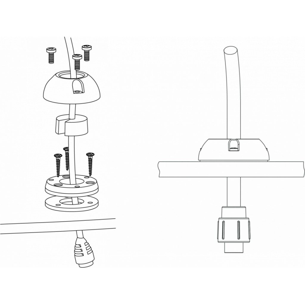 Scanstrut DS21A-P GRÅ kabelgjennomføring 4-9mm