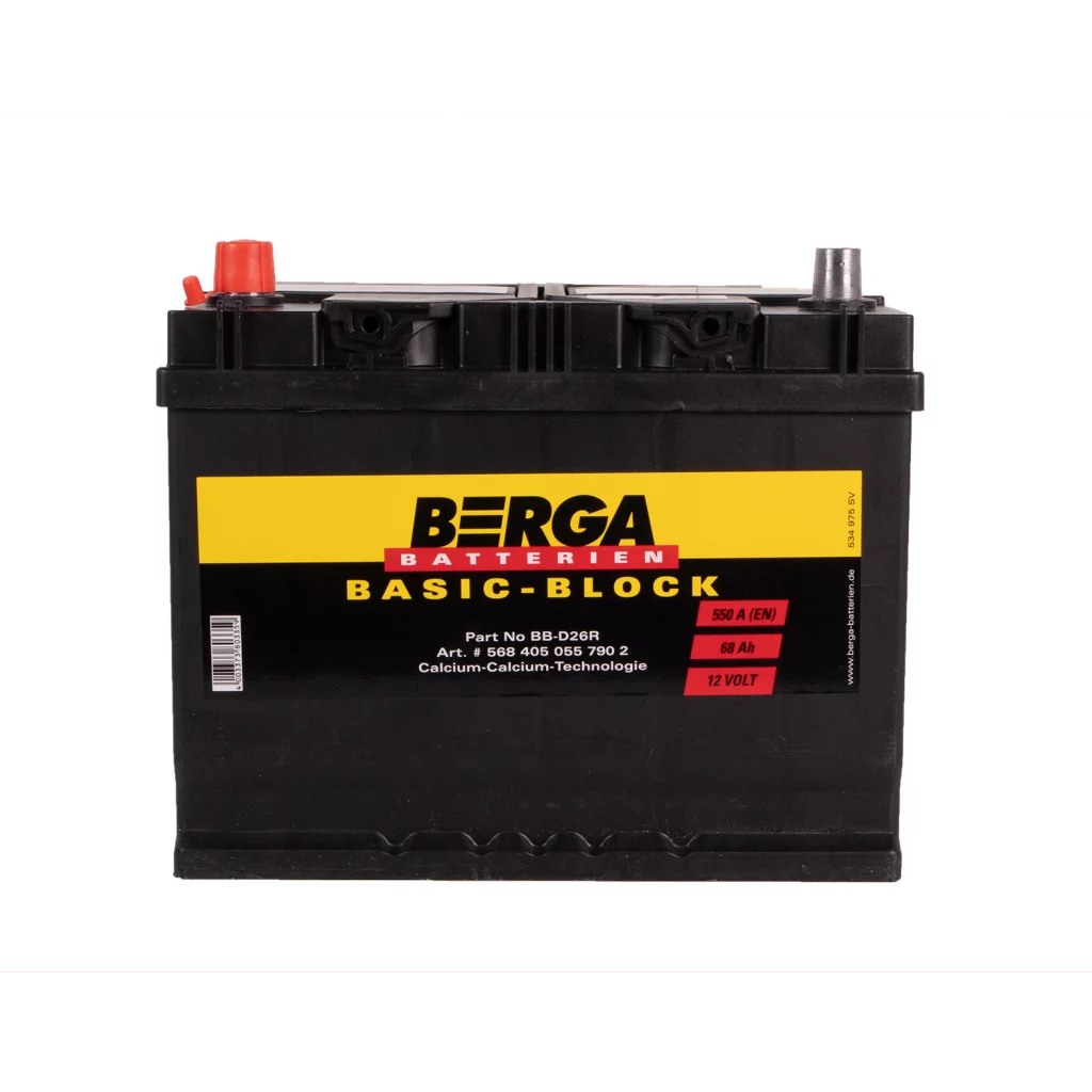 BERGA Basic Block 12V 68AH 550CCA (261/175/220mm)