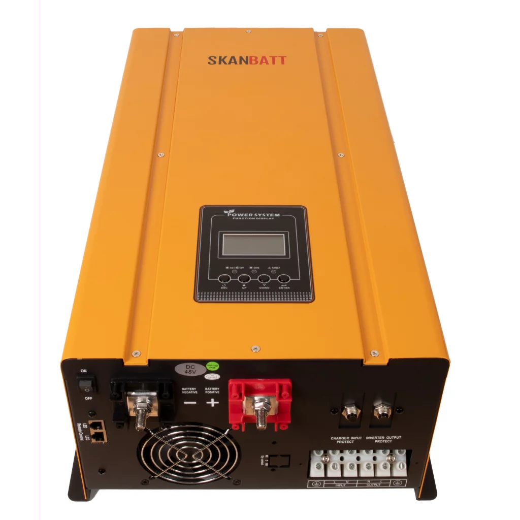 SKANBATT Kombi batterilader og inverter 48V 5000W m/fjernkontroll (VEIL Kr. 15995.-)