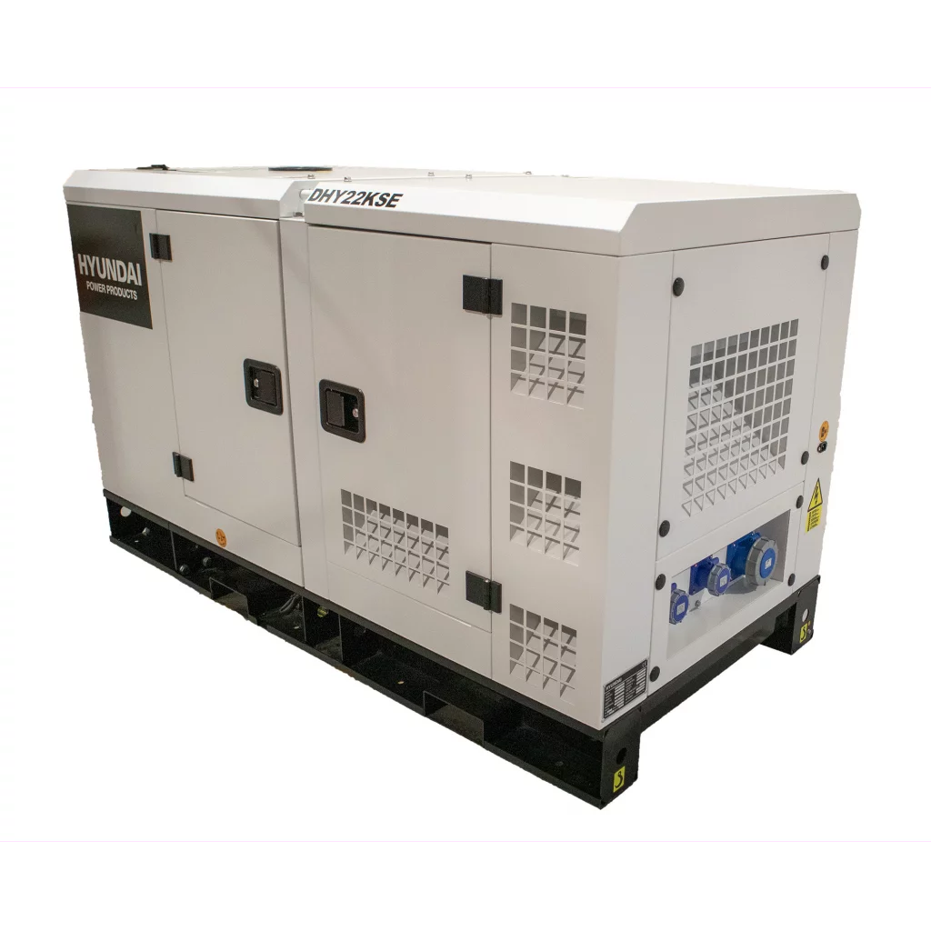 HYUNDAI DHY22KSE Diesel strømaggregat 230V 3-FAS 22kVA - 1500RPM - Vannkjølt