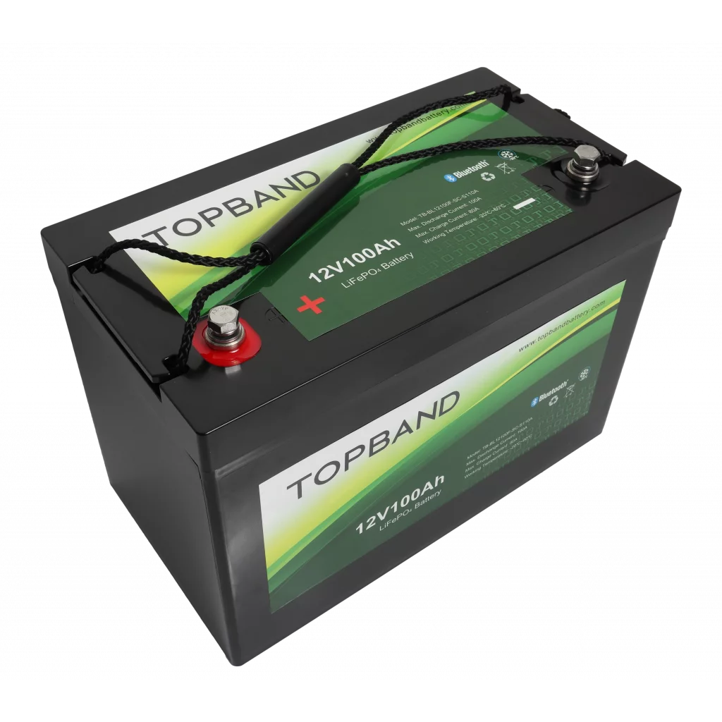 TOPBAND Lithium HEAT PRO - 12V 100AH - 100A BMS - Bluetooth og Varme (TOP-HEAT100150BS)