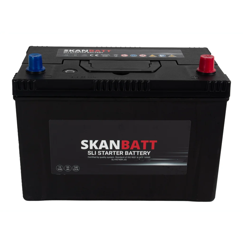 SKANBATT SLI Startbatteri 12V 95AH 740CCA (304x172x225mm) +R