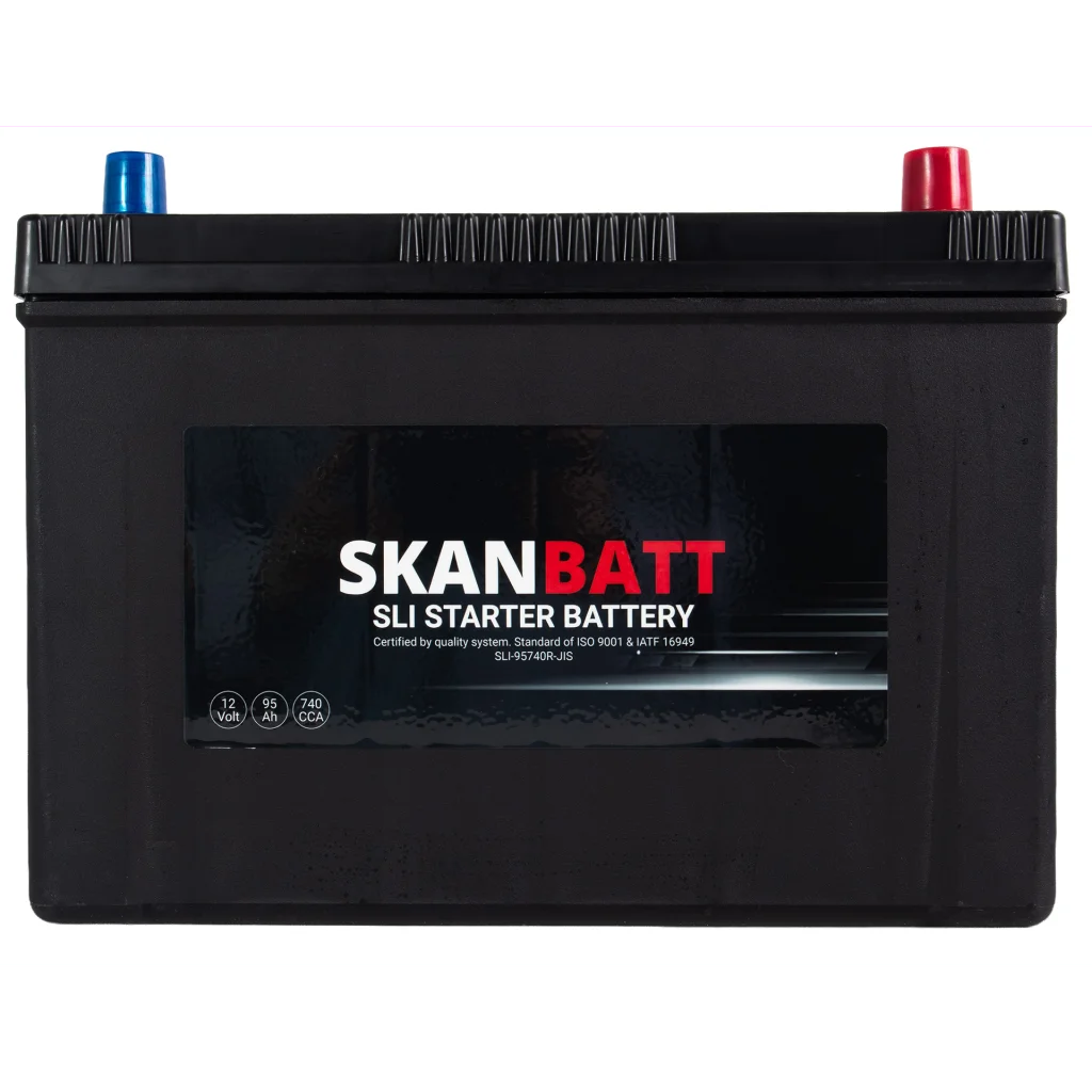SKANBATT SLI Startbatteri 12V 95AH 740CCA (304x172x225mm) +R