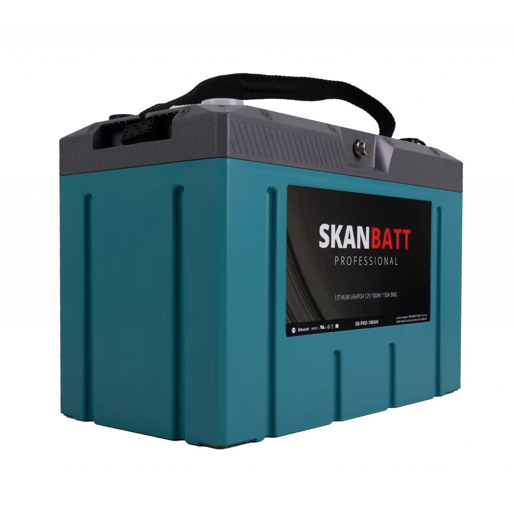 SKANBATT Lithium HEAT - IP67 - 12V 100Ah 150A BMS - HEAT - BT