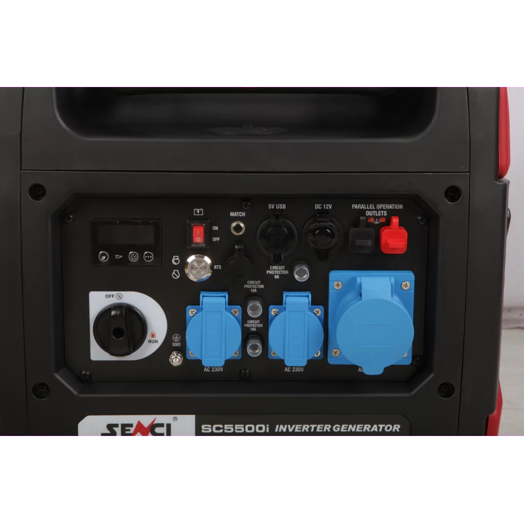 SENCI SC5500i Inverter Aggregat - Bensin - Max 6000W - ATS - Elektrisk start
