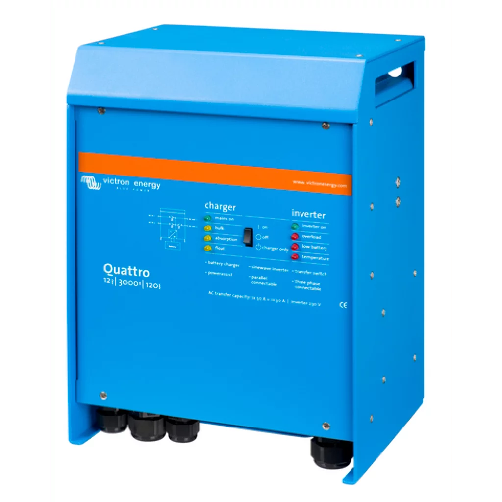 VICTRON Quattro 12/3000/120-50/50 Kombinert Batterilader og Inverter