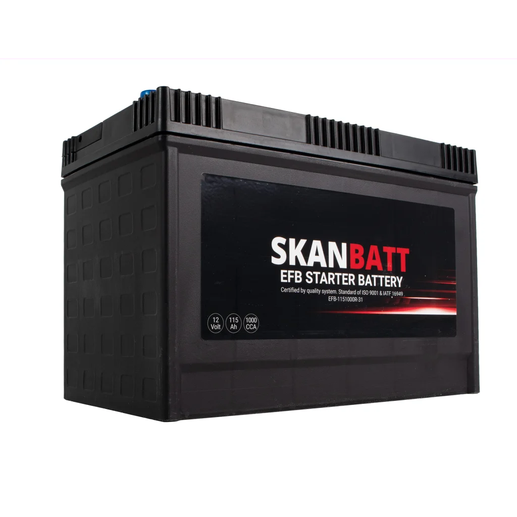 SKANBATT EFB Startbatteri 12V 115AH 1000CCA (330x173x239mm) +R