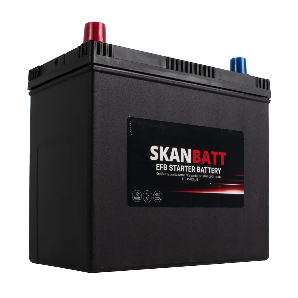 SKANBATT EFB Startbatteri 12V 45AH 430CCA (238x129x223mm) +L