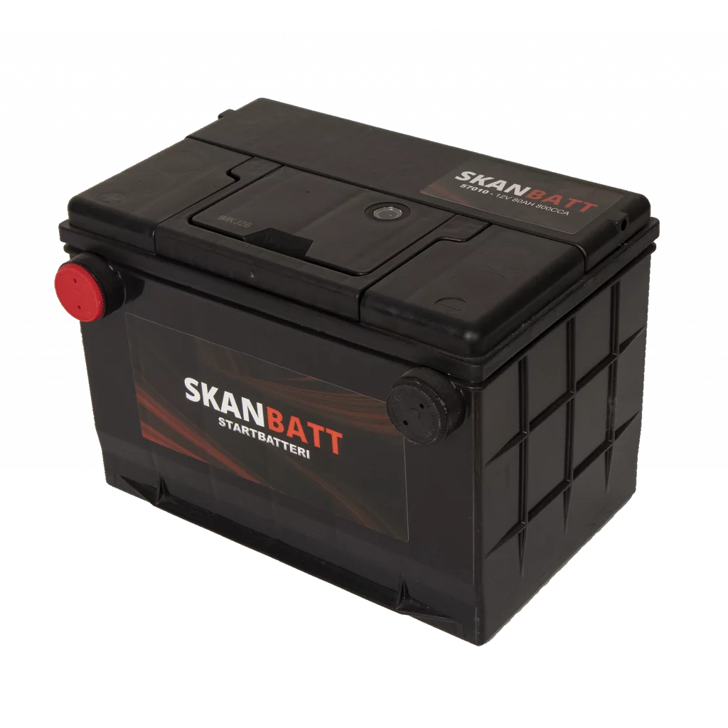 SKANBATT Startbatteri 12V 80AH 800CCA (260x179x180/180mm) +venstre