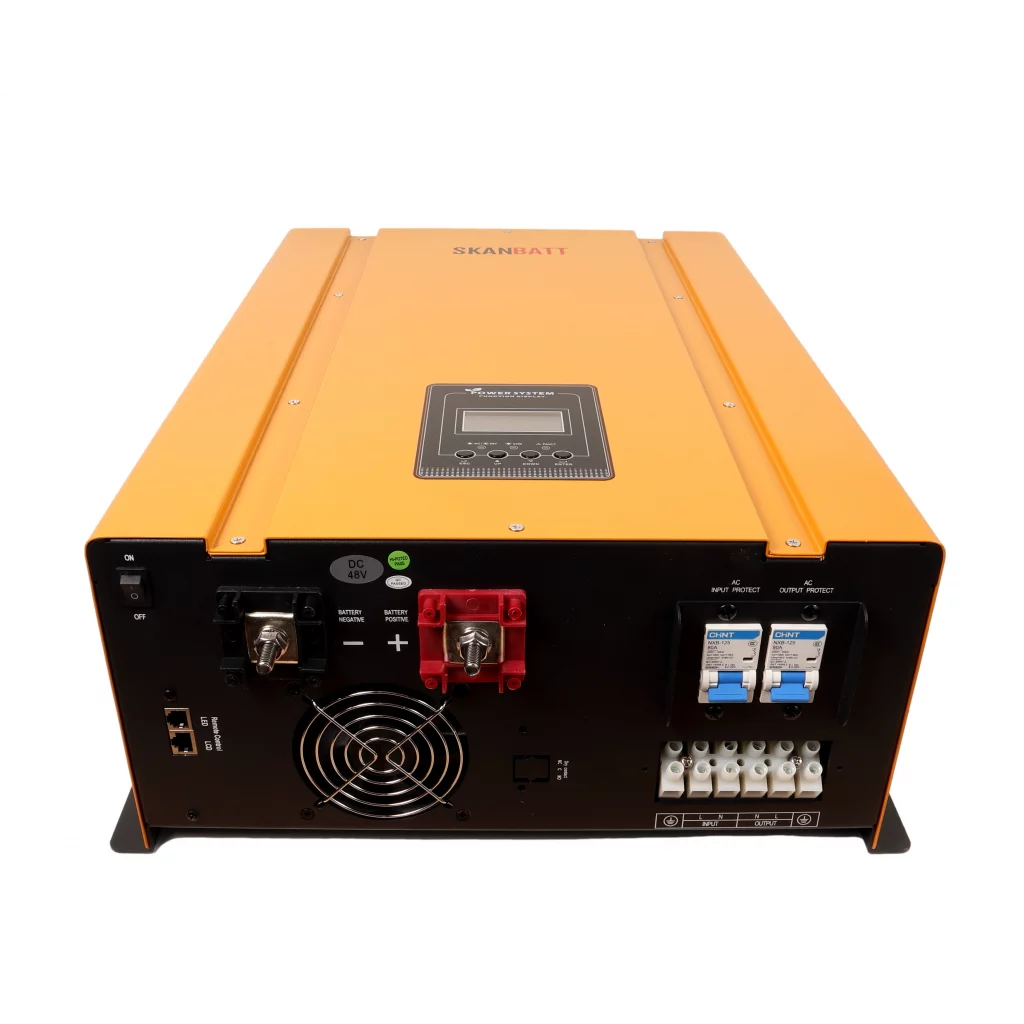 SKANBATT Kombi batterilader og inverter 48V 10000W m/Fjernkontroll