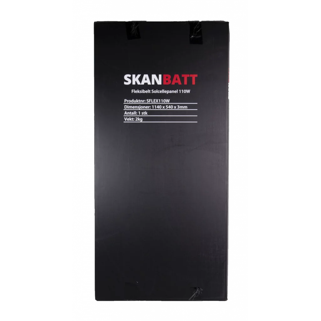 SKANBATT Fleksibelt Solcellepanel 110W - ETFE - 1140x540x3mm