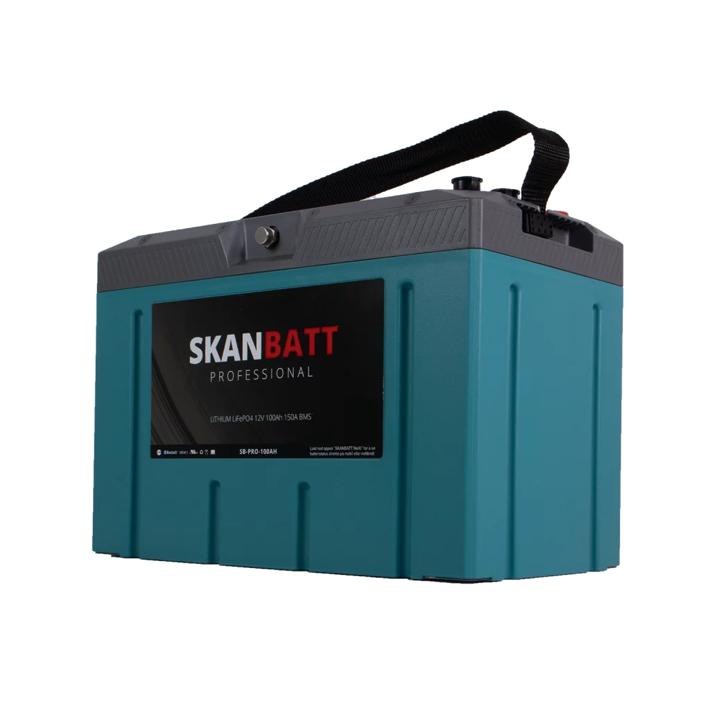 SKANBATT Lithium HEAT - IP67 - 12V 100Ah 150A BMS - HEAT - BT