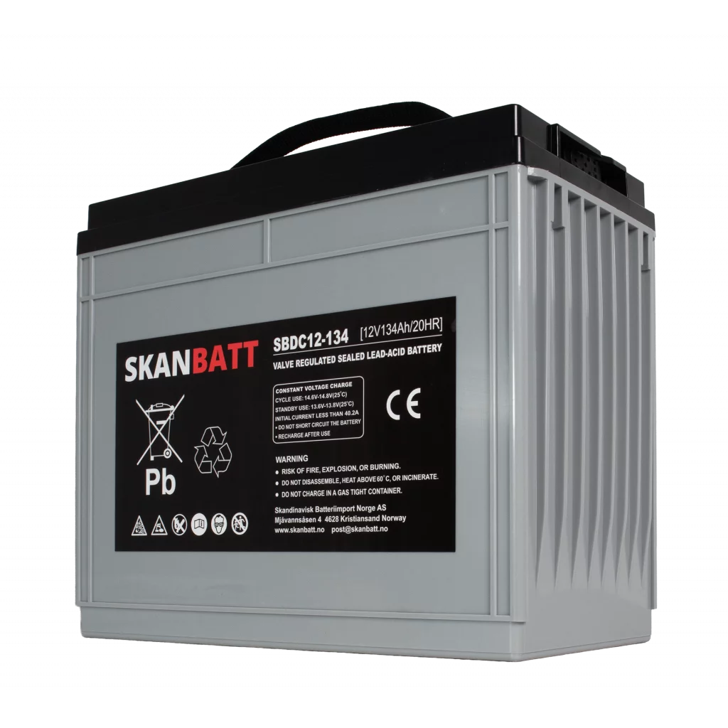 RITAR AGM Deep Cycle Batteri 12V 134AH C10 (340x173x280mm) +venstre
