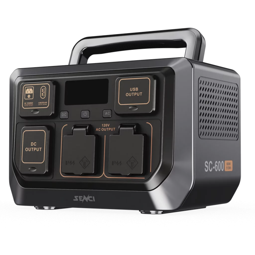 SENCI Lithium LPS 512Wh Power Station med 600W (1200W) sinus inverter