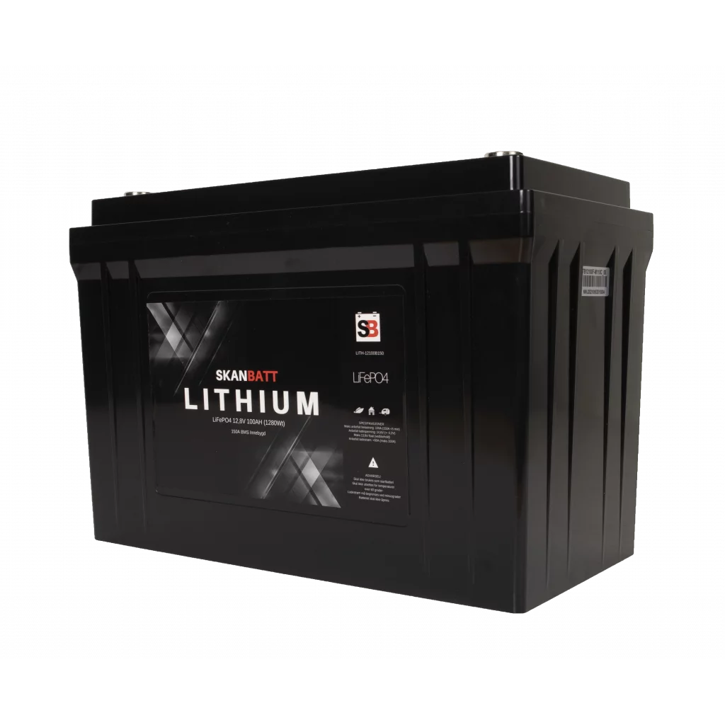 SKANBATT Lithium Batteri 12V 100AH 150A BMS