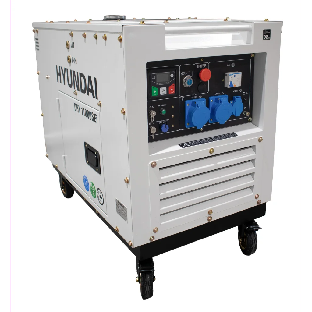 HYUNDAI DHY11000SEi Diesel Inverter Strømaggregat 8000W - Elektrisk start - Forvarming - ATS
