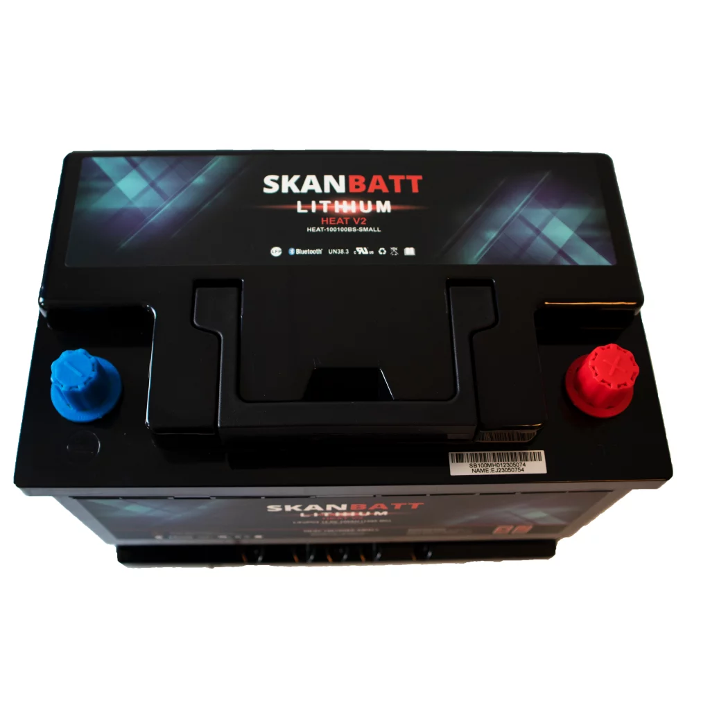 SKANBATT V2 Lithium HEAT Batteri 12V 100Ah 100A BMS - SMALL (279x176x190mm)