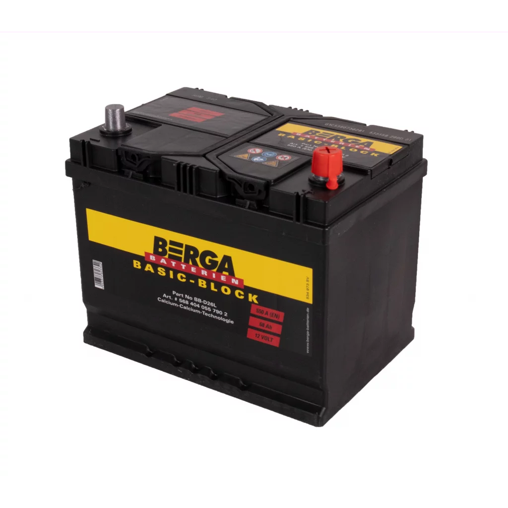 BERGA Basic Block 12V 68AH 550CCA (261/175/220mm)