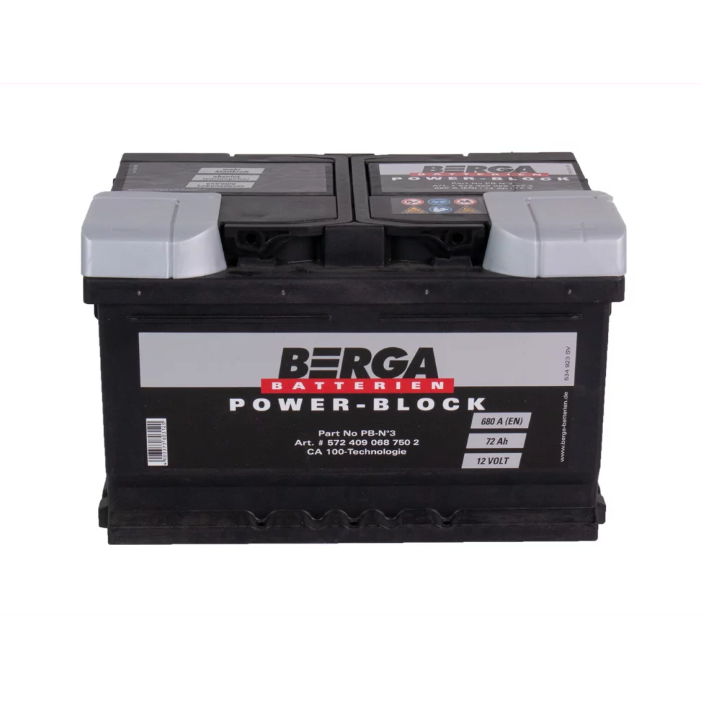 BERGA Power Block 12V 72AH 680CCA (278/175/175mm)
