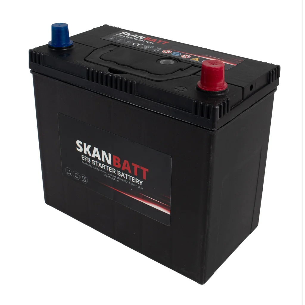 SKANBATT EFB Startbatteri 12V 45AH 430CCA (238x129x223mm) +R
