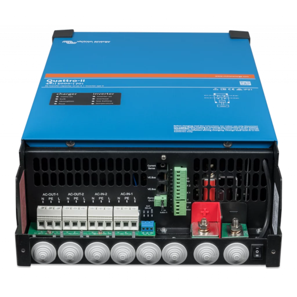 VICTRON Quattro-II 48/5000/70-50/50 Kombinert Batterilader og Inverter