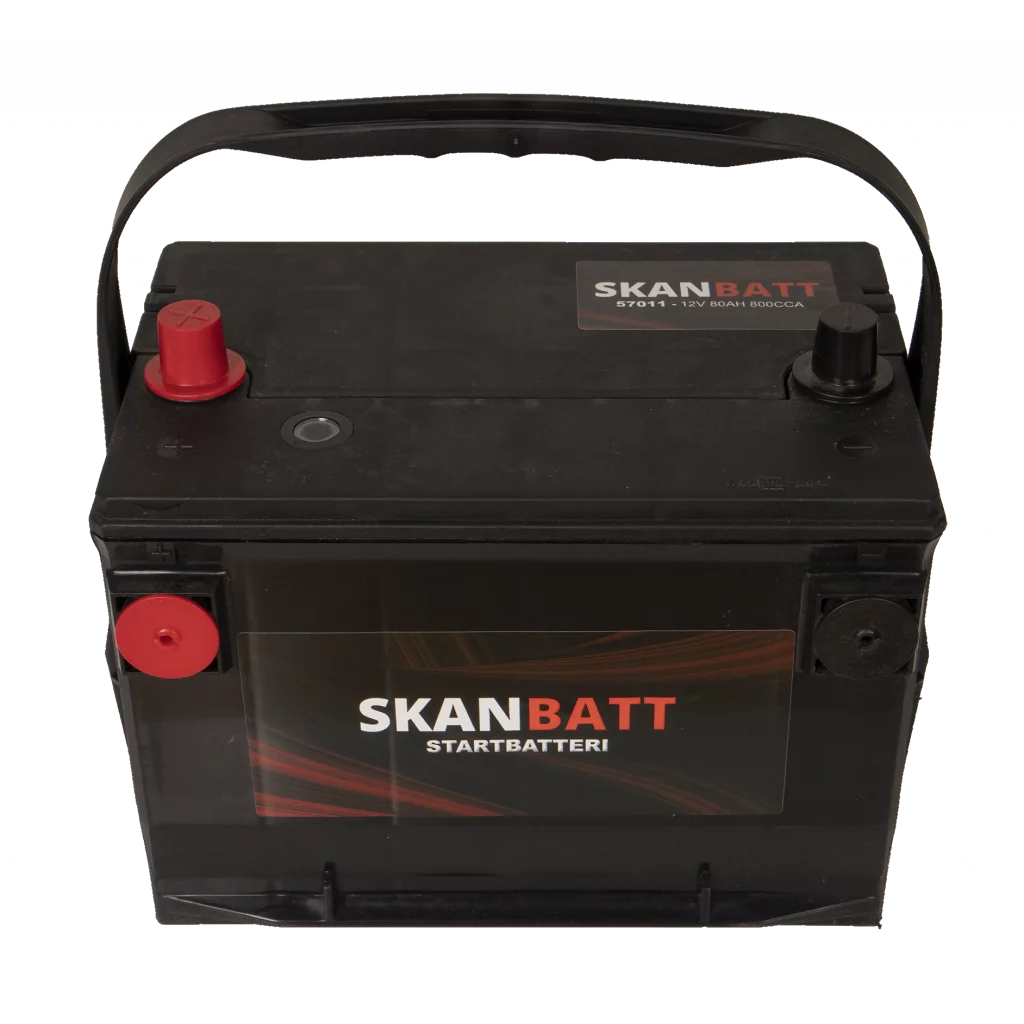SKANBATT Startbatteri 12V 80AH 800CCA (260x179x180/207mm) +venstre