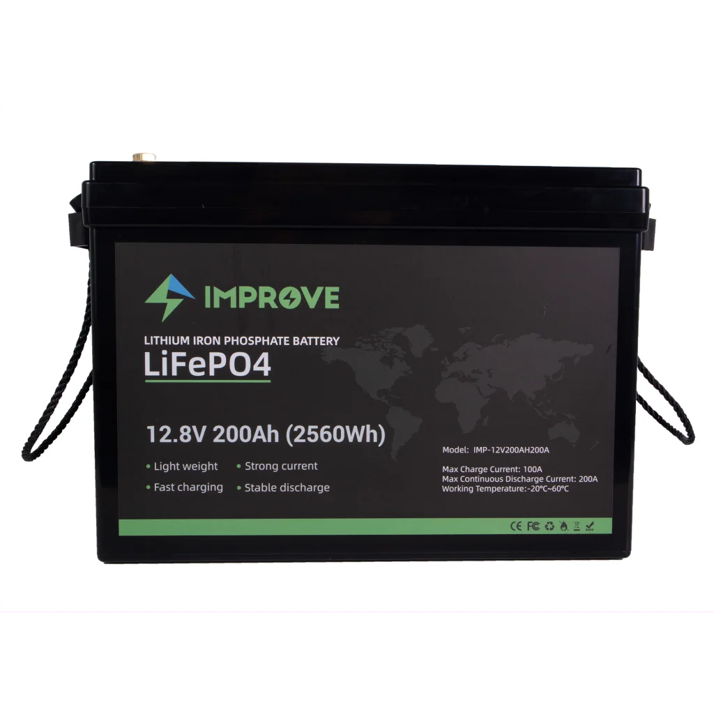 IMPROVE Lithium Batteri 12V 200Ah (LiFePO4) BMS 200A