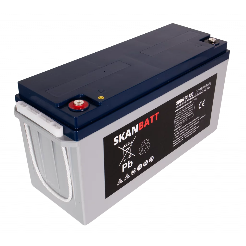 SKANBATT GEL Deep Cycle Batteri 12V 150AH (483x170x241mm) +venstre
