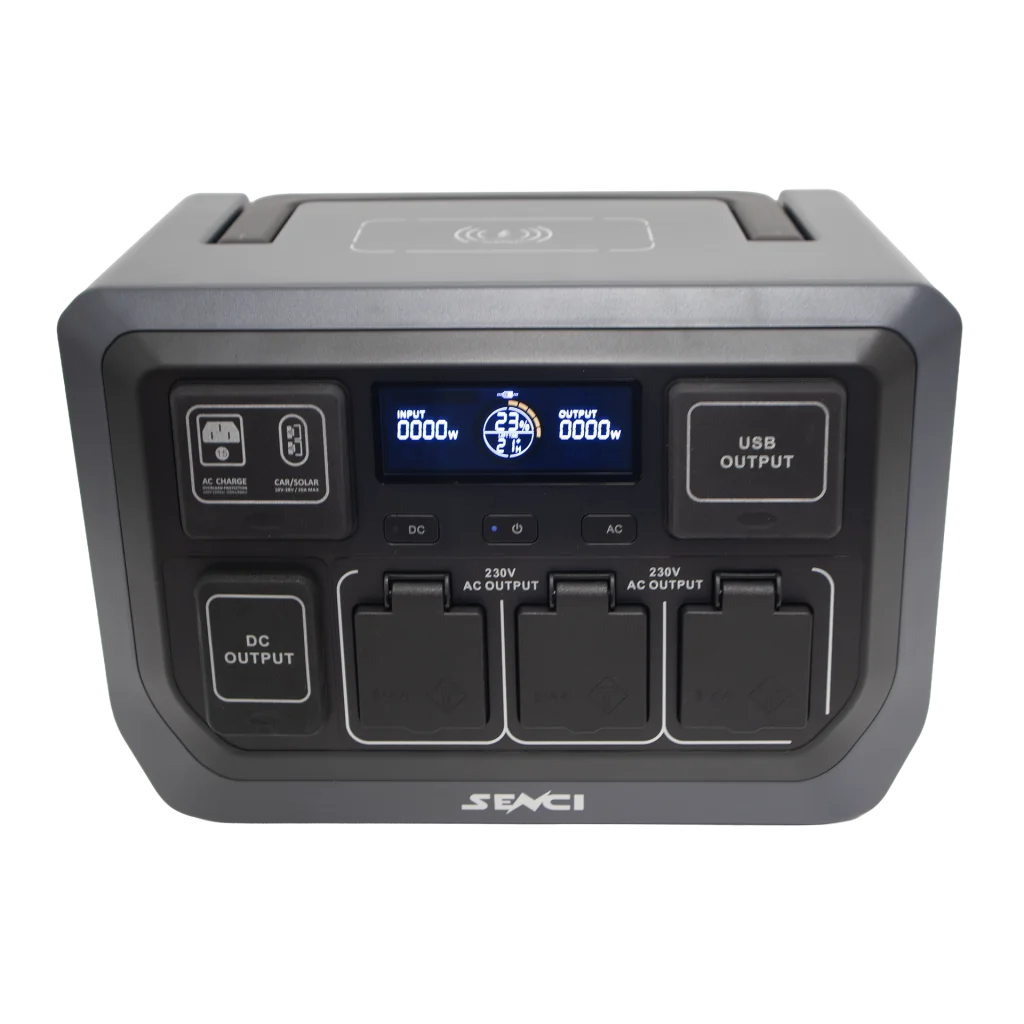 SENCI Lithium LPS 1152Wh Power Station med 1200W (2400W) sinus inverter