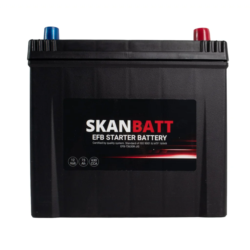SKANBATT EFB Startbatteri 12V 73AH 630CCA (232x173x225mm) +R