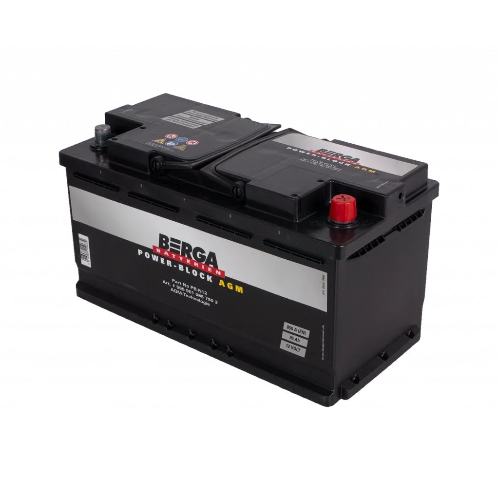 BERGA Power Block AGM 12V 95AH 850CCA (353/175/190mm)