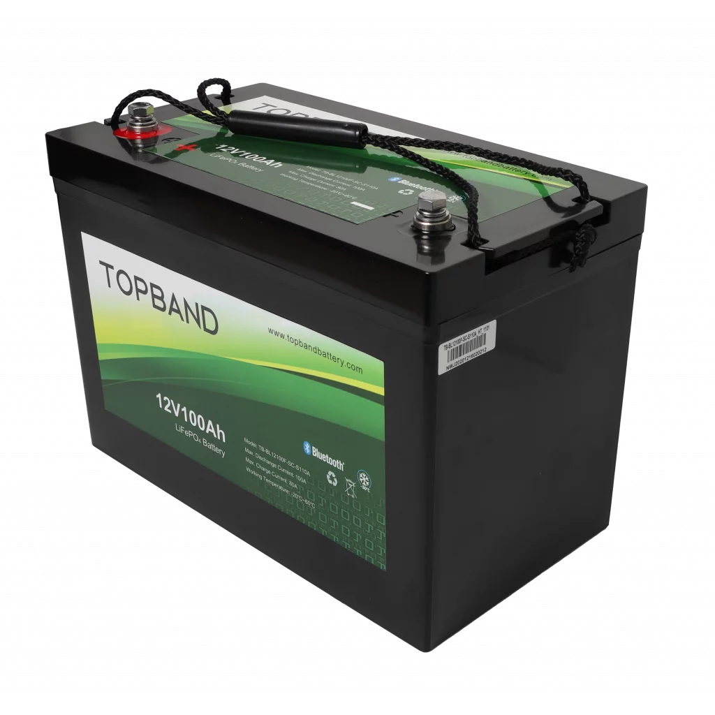 TOPBAND Lithium HEAT PRO - 12V 100AH - 100A BMS - Bluetooth og Varme (TOP-HEAT100150BS)