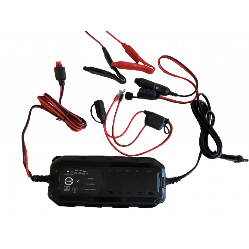 LEMANIA Batterilader 12/24V 7A Elektronisk