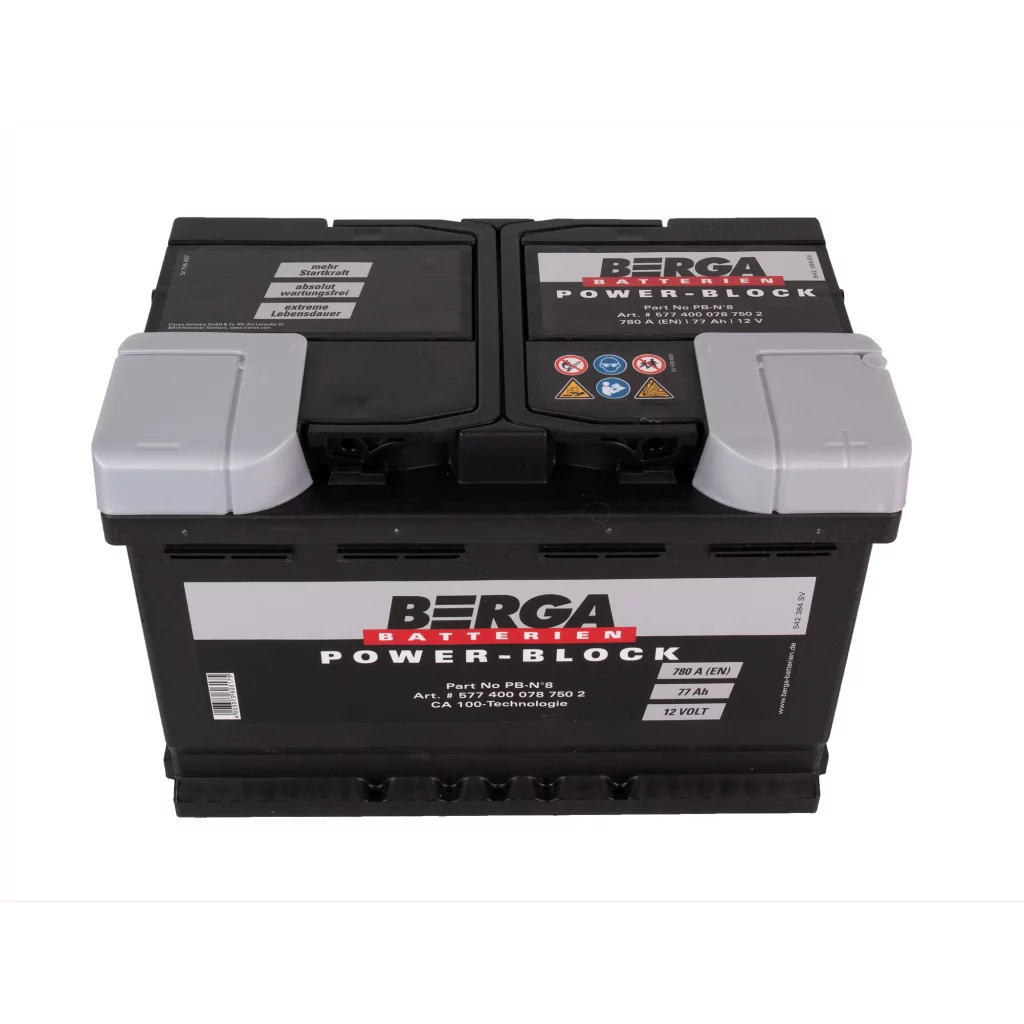 BERGA Power Block 12V 77AH 780CCA (278/175/190mm)