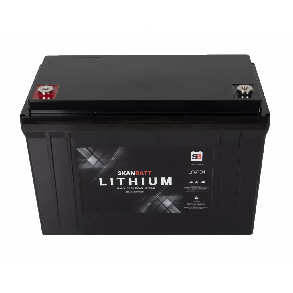 SKANBATT Lithium Batteri 12V 100AH 150A BMS