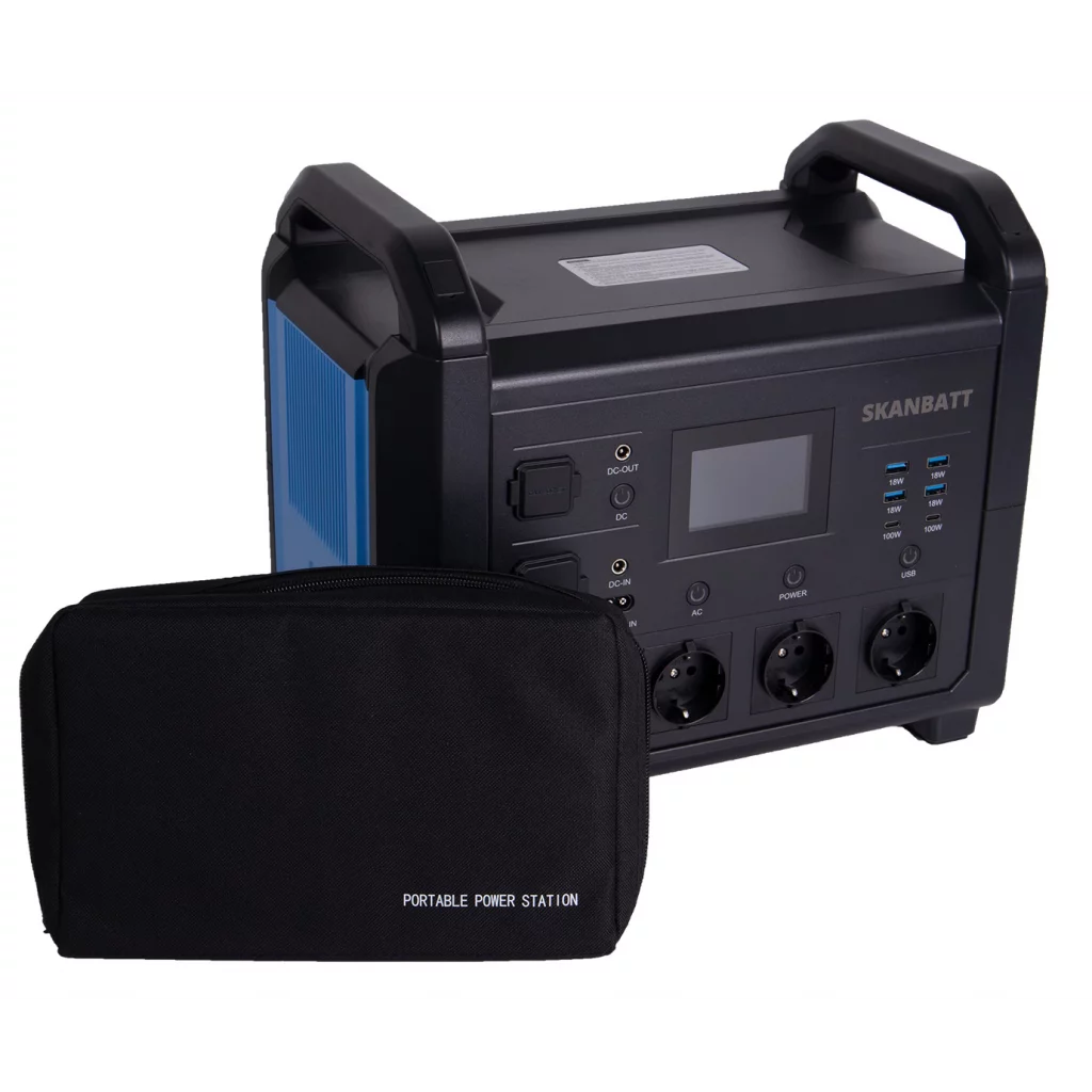 SKANBATT LITHIUM LPS 1536Wh Power Supply med 1600W Ren Sinus Inverter