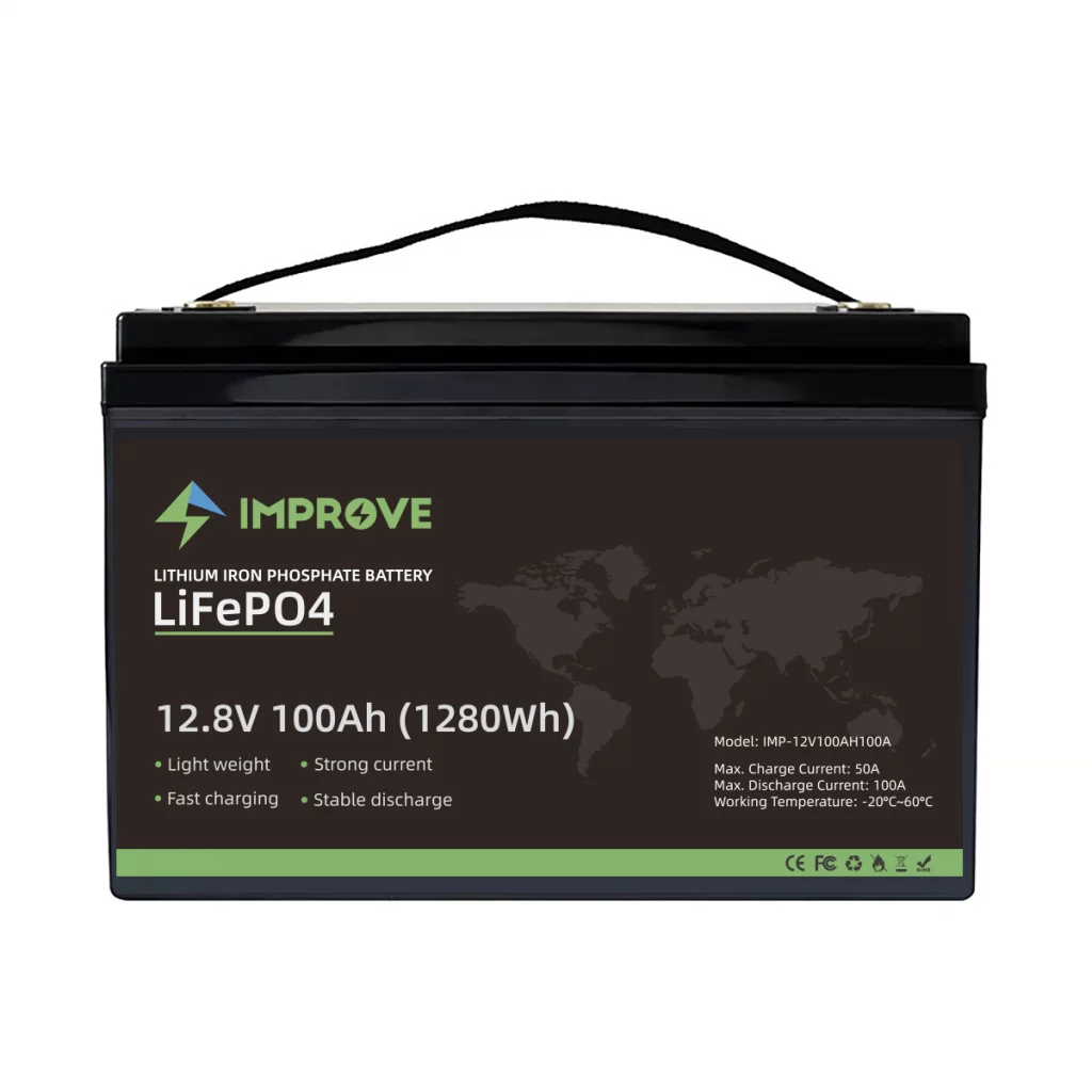 IMPROVE Lithium Batteri 12V 100Ah (LiFePO4) BMS 100A