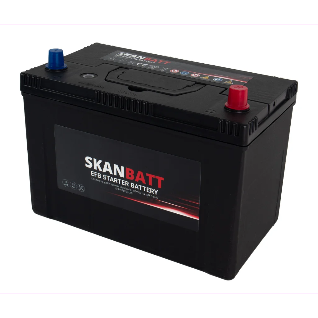 SKANBATT EFB Startbatteri 12V 95AH 820CCA (304x172x225mm) +R