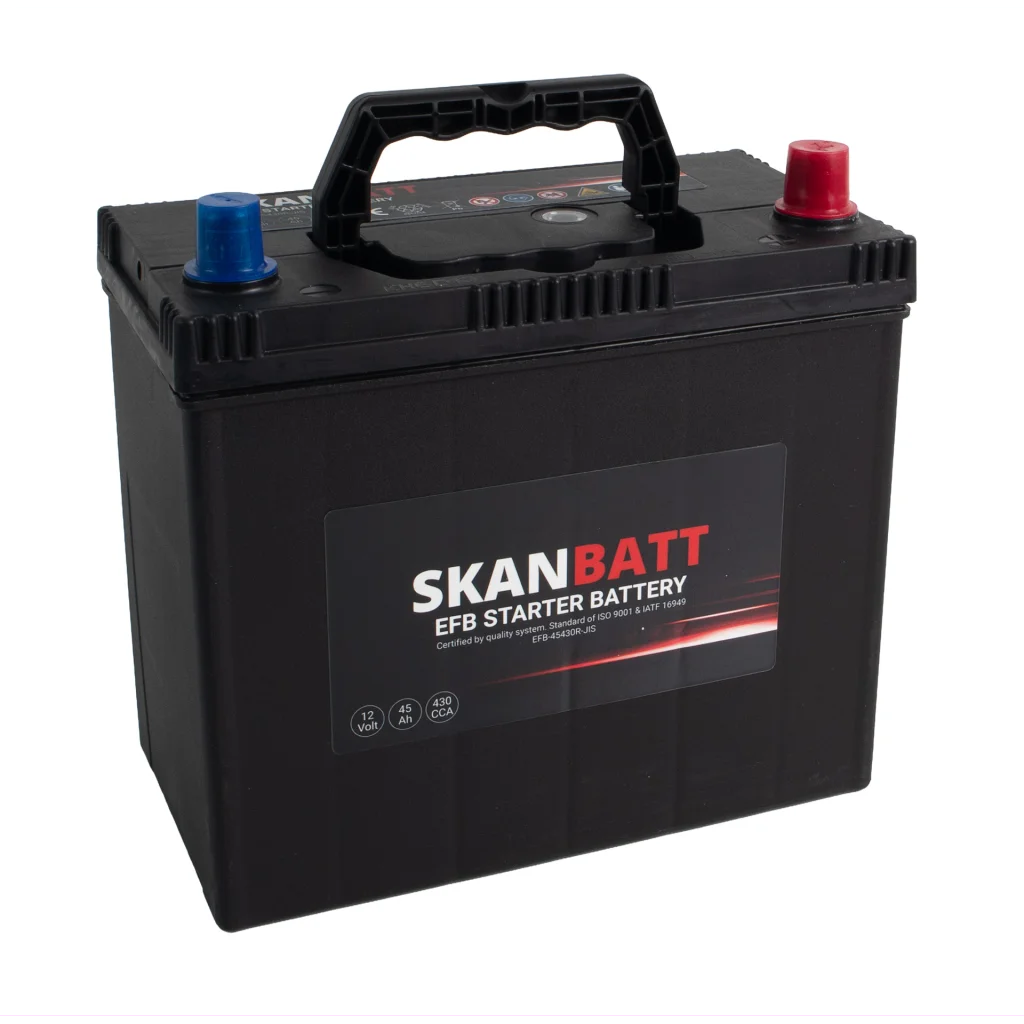SKANBATT EFB Startbatteri 12V 45AH 430CCA (238x129x223mm) +R