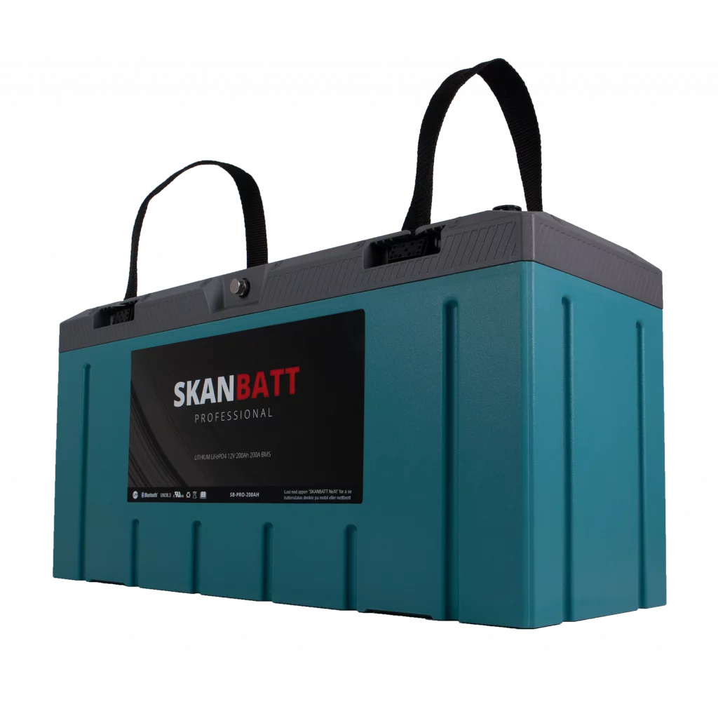 SKANBATT Lithium HEAT - IP67 - 12V 200Ah 200A BMS - HEAT - BT