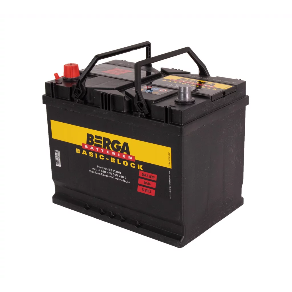 BERGA Basic Block 12V 68AH 550CCA (261/175/220mm)