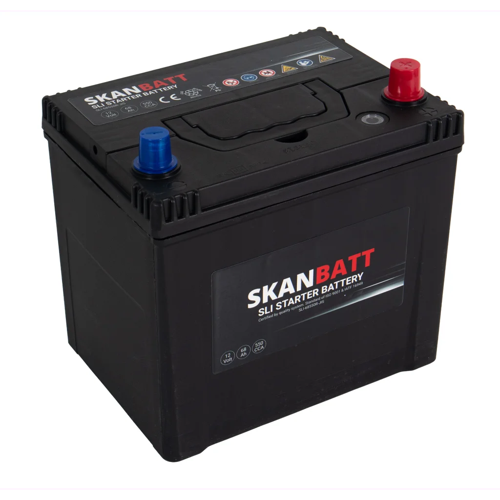 SKANBATT SLI Startbatteri 12V 68AH 550CCA (232x173x225mm) +R