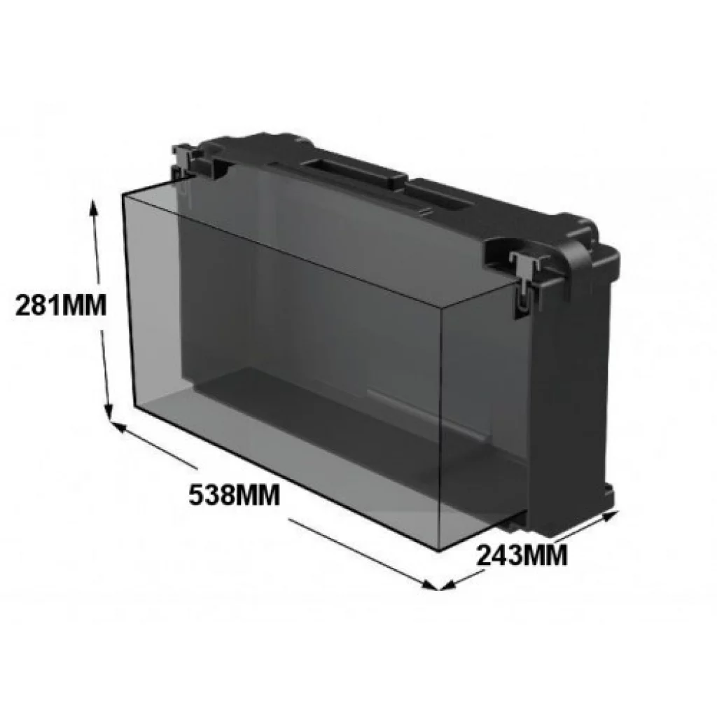 Batterikasse 538x243x281mm (innvendig)