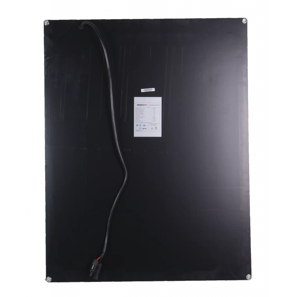 SKANBATT Fleksibelt Solcellepanel 100W - ETFE - 860x670x3mm