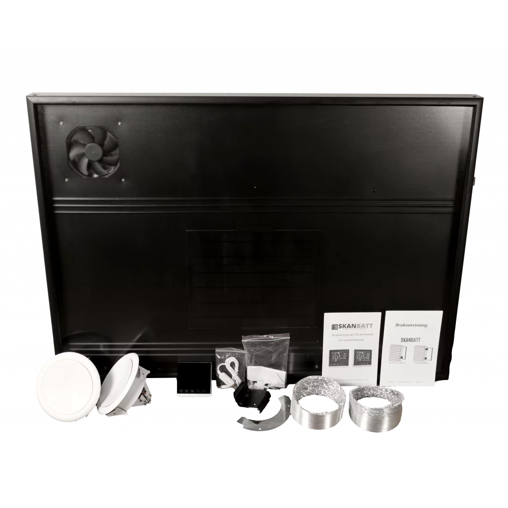 SKANBATT Solventilator SV-40 - LCD display - Motoriserte ventiler - 98m3/h luftvolum3