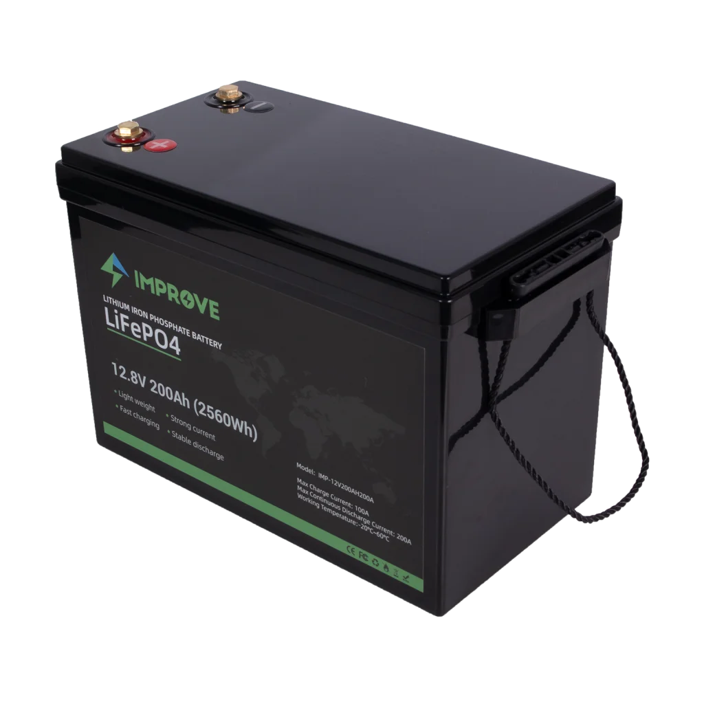 IMPROVE Lithium Batteri 12V 200Ah (LiFePO4) BMS 200A