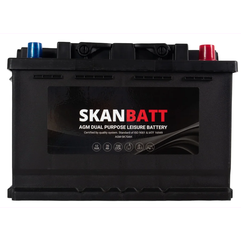 SKANBATT AGM Dual Purpose 12V 70AH 720CCA/850CA (278x175x190mm) +H